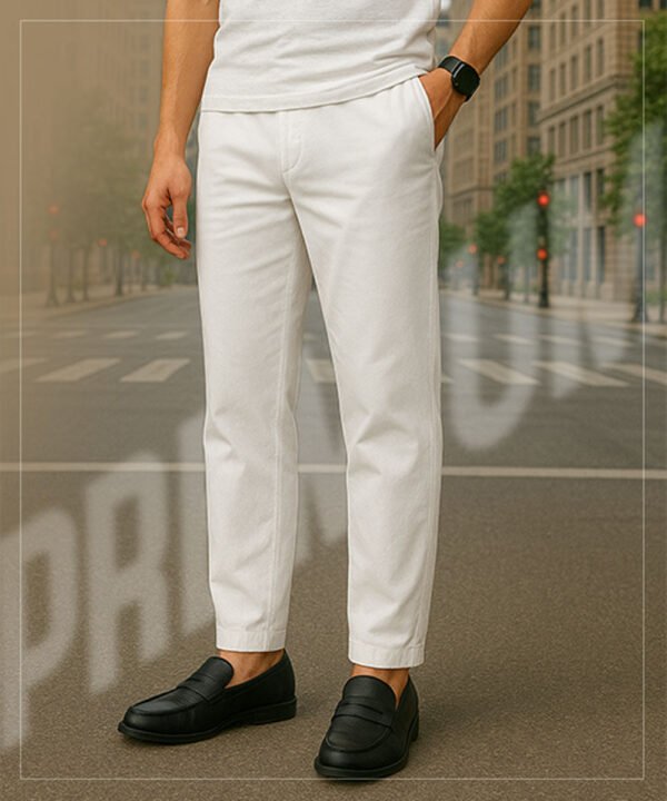 Micro Stitch Pajama – White & Black - Image 2